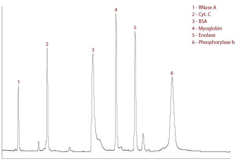 Typical Protein Test Mixture Chromatogram