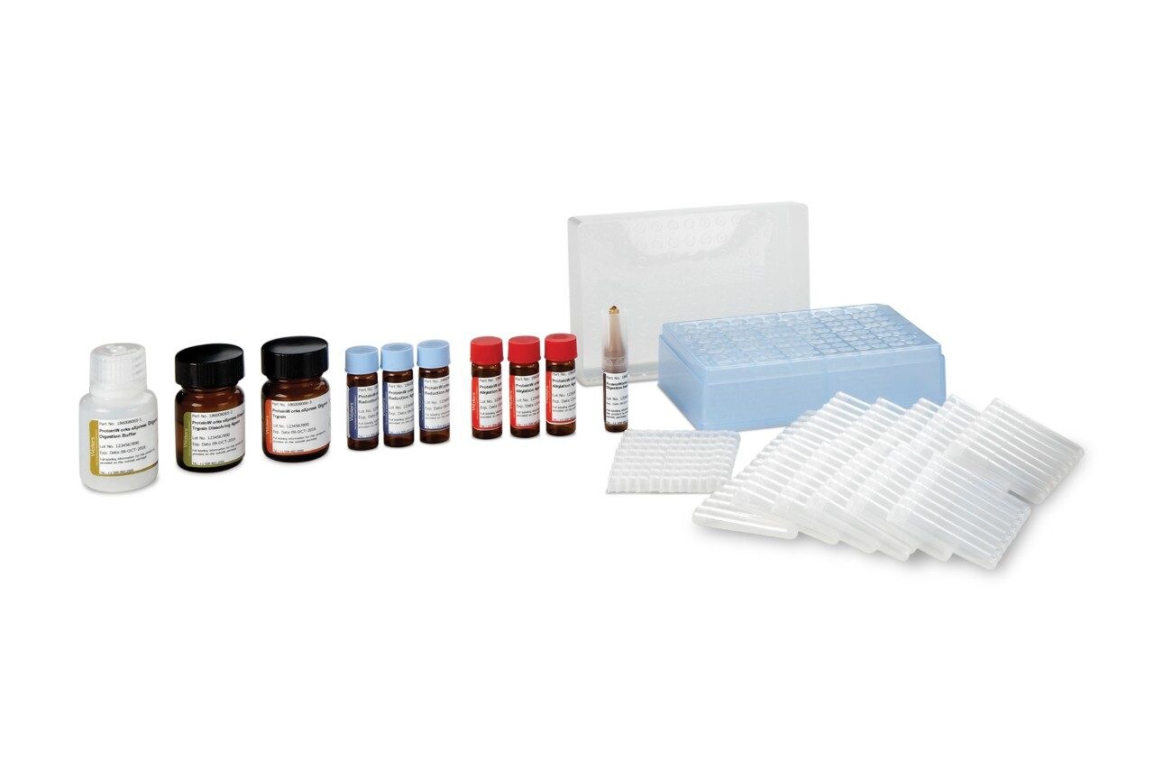 ProteinWorks Sample Preparation Kits allow discovery and early development   laboratories to achieve standardized, reproducible, and sensitive protein quantification via the surrogate peptide approach. 