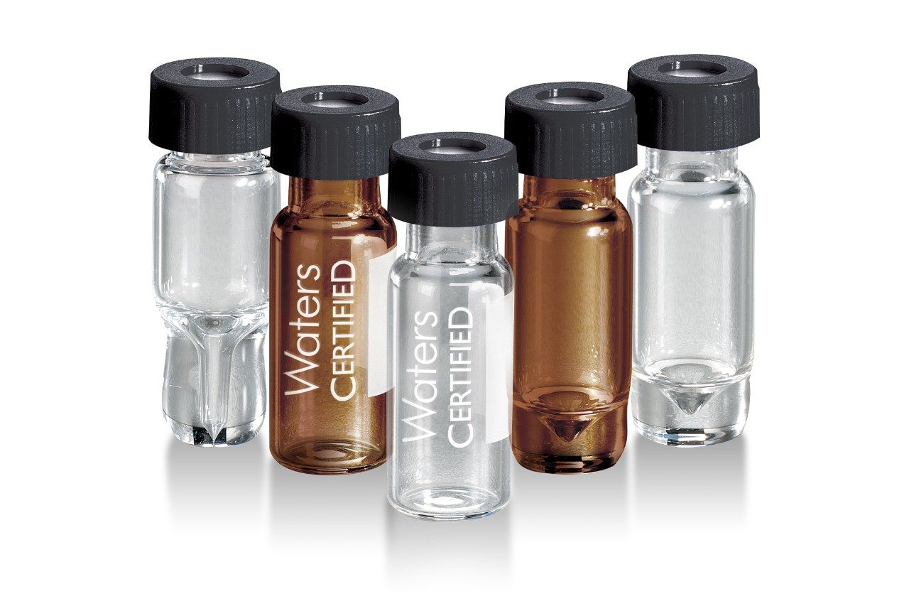 Leave no analyte behind with Waters TruView LCMS Certified glass low adsorption autosampler vials - certified/tested for analyte recovery on a UPLC-MS/MS. 