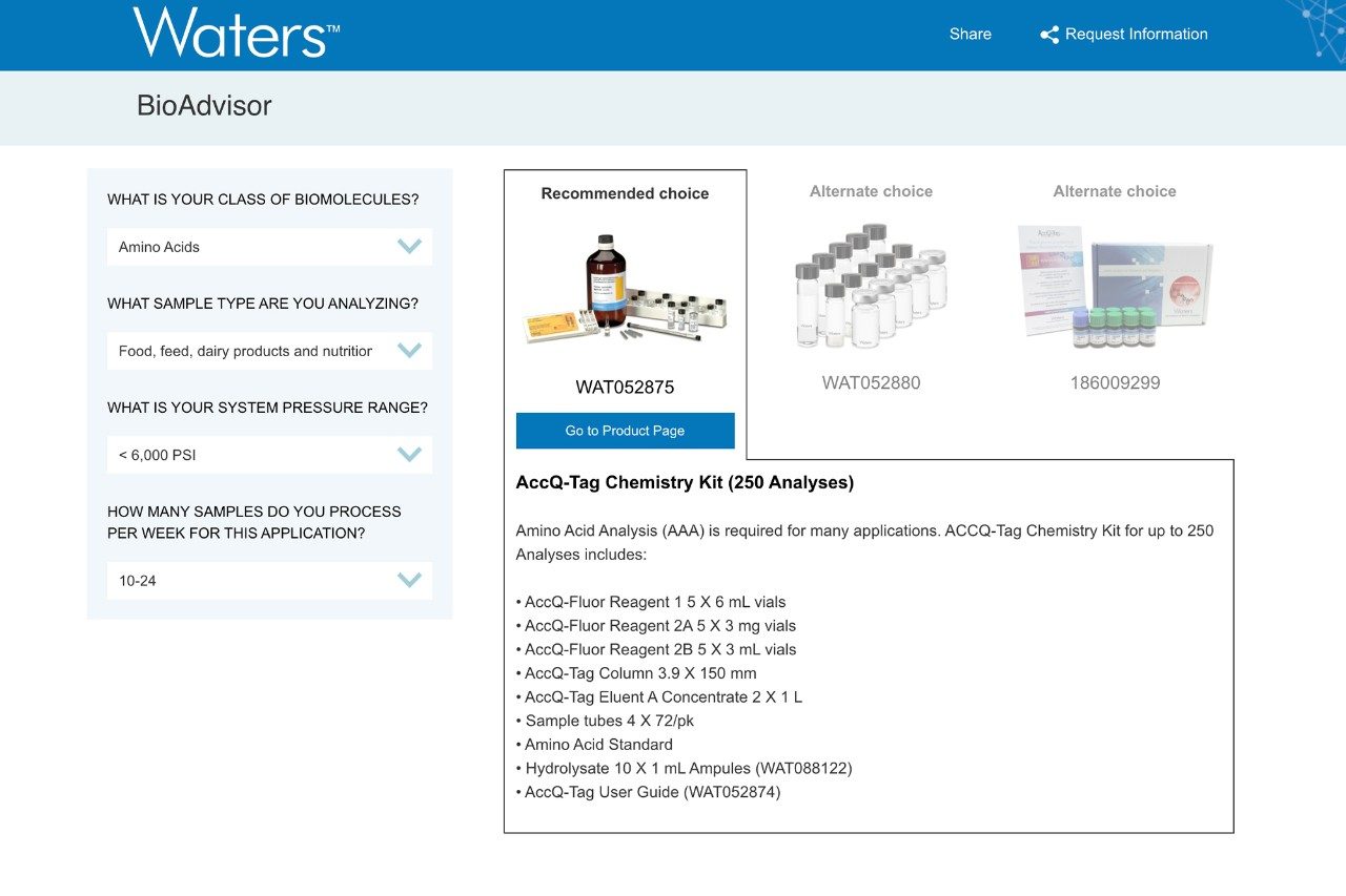 Screenshot of BioAdvisor