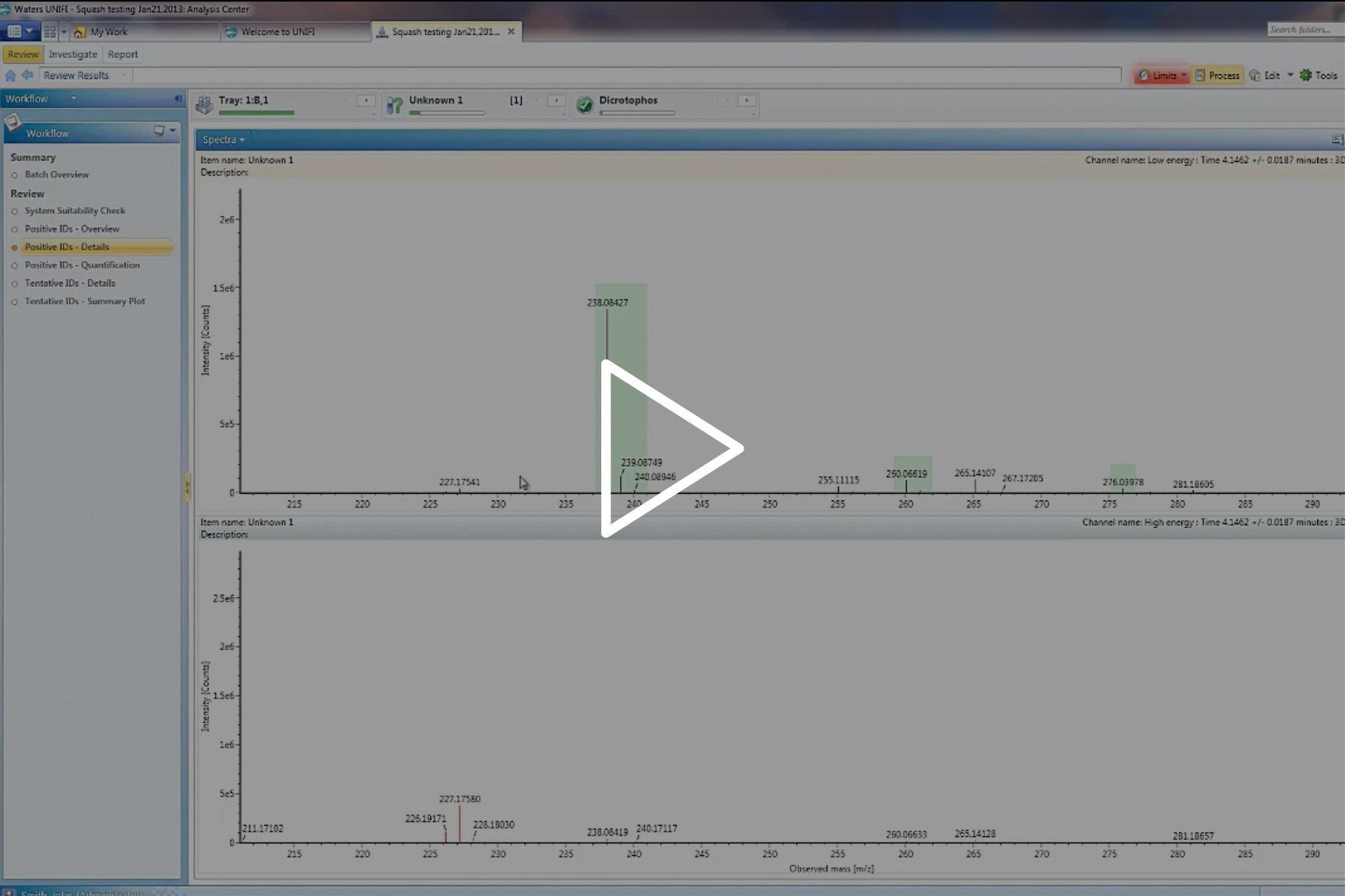 Waters Pesticide Screening Application Solution — Reviewing Complex Screening Data Video