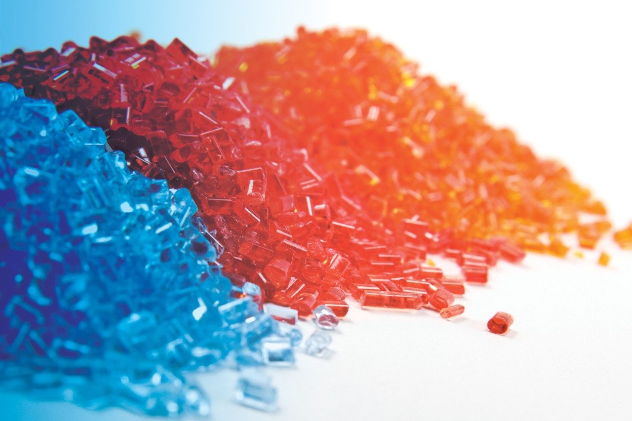 Plastic polymer granules