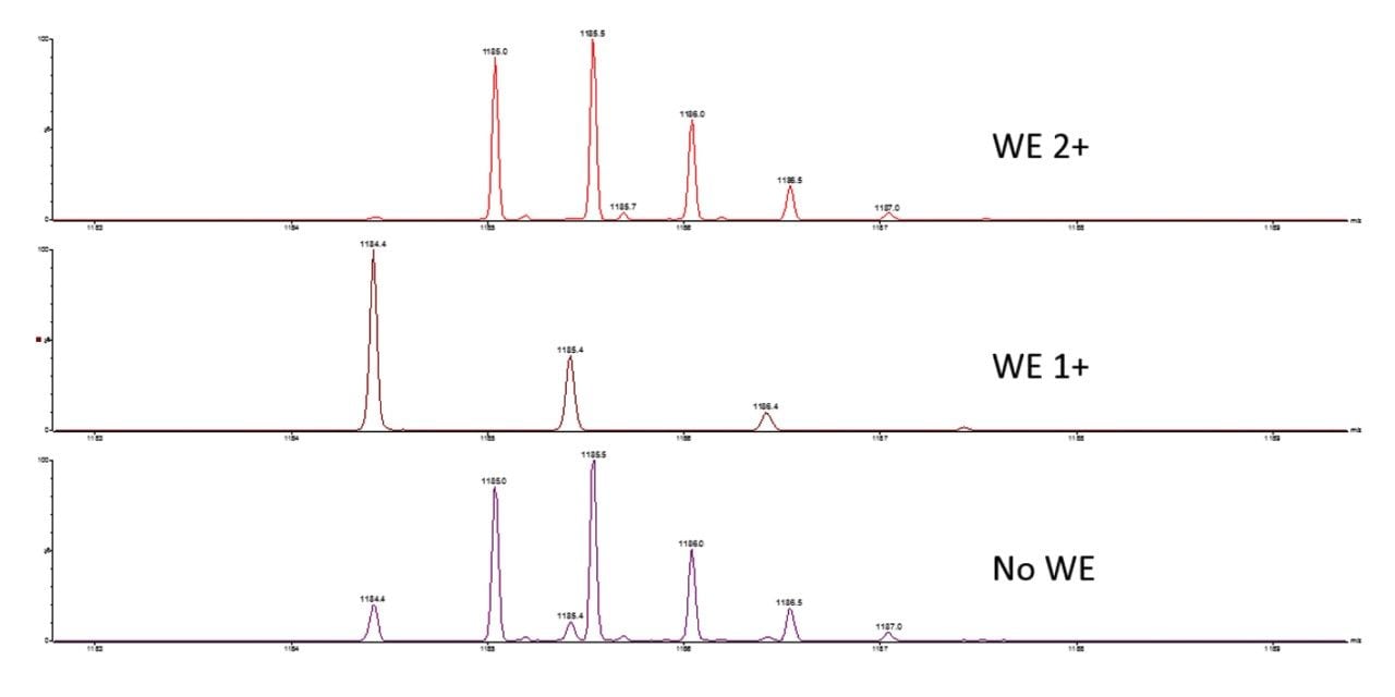 Fragment ions overlapping on the m/z scale 