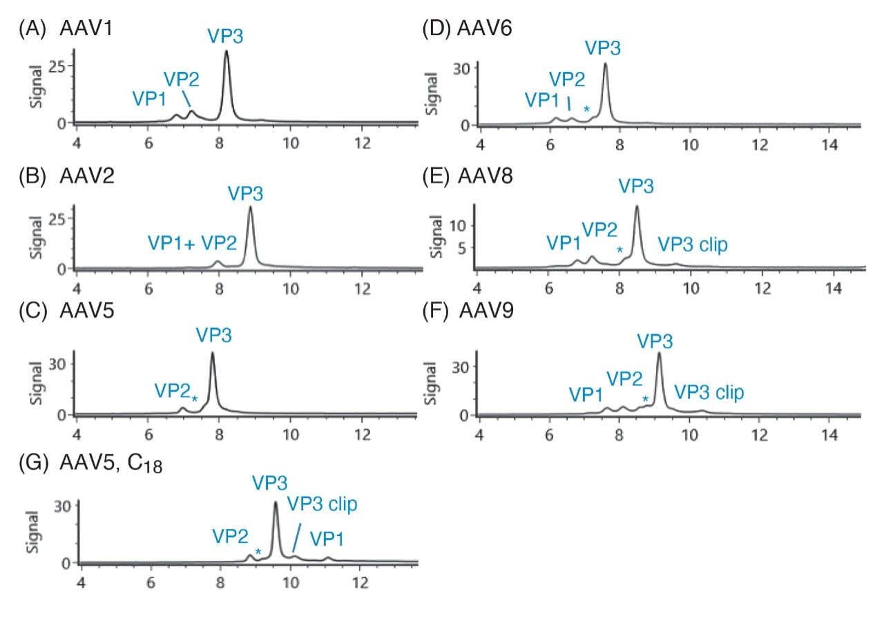 Separation of six AAV serotypes