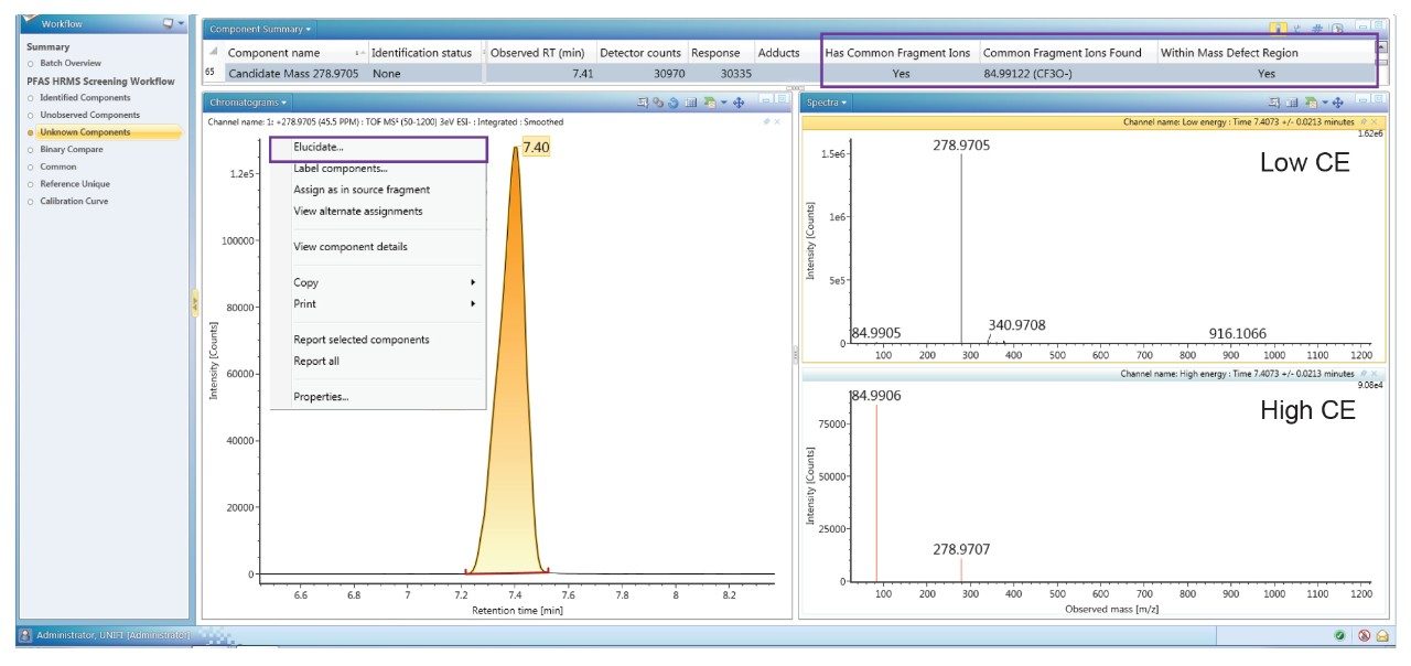 Component summary displays an unknown component detected