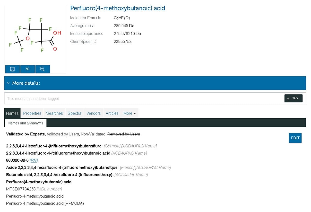  Chemspider database entry