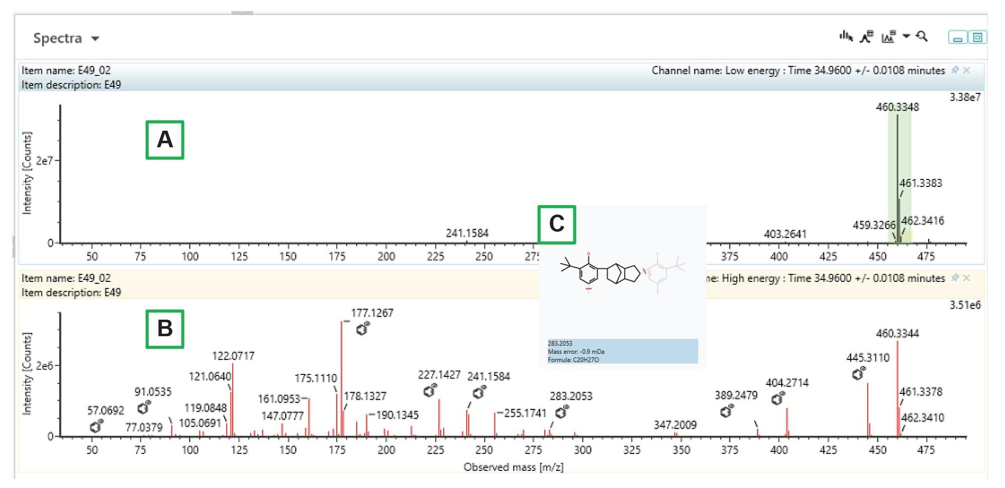 APGC provides softer ionization resulting in molecular ion detection