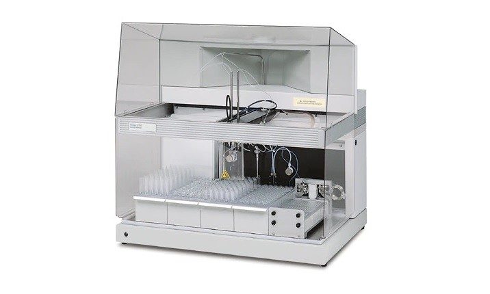 Waters 2767 sample manager and fraction collector with optional fume hood for ventilation.