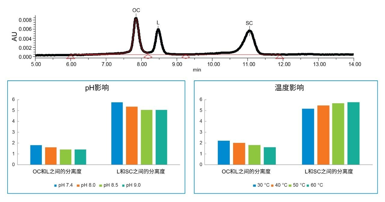 pH和柱温对ΦX174质粒亚型分离的影响