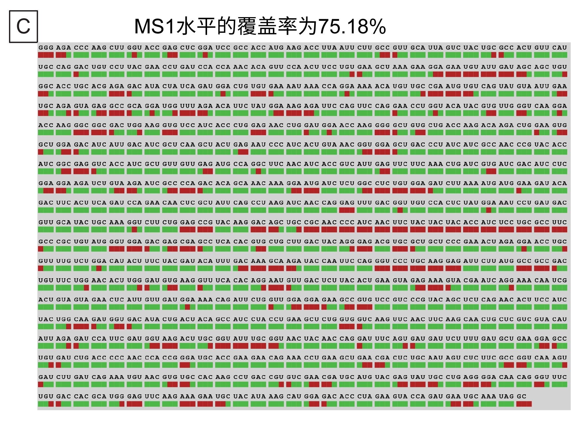 Coverage Viewer microApp处理MS1数据得出的总体序列覆盖率